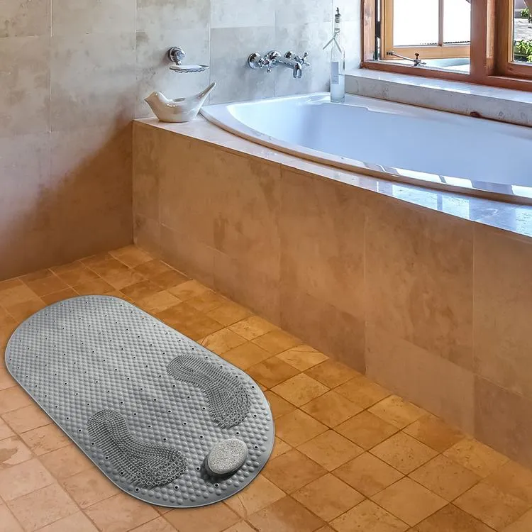 Bath Tub Shower Mat Foot, Bathtub Mat With Foot Scrubber