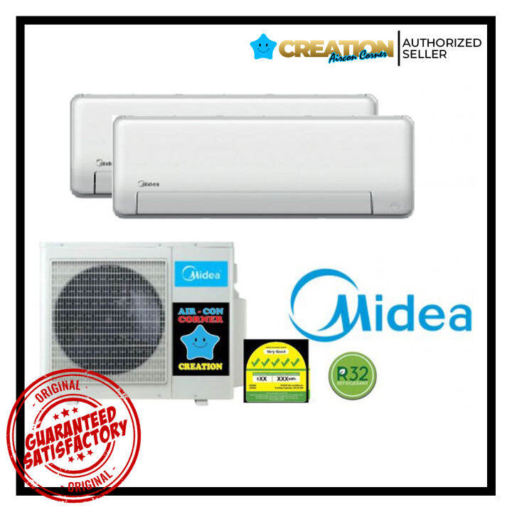 MIDEA Sys 2 (9+9) 5ticksR32 All Easy Pro Inverter wall mounted Air Con