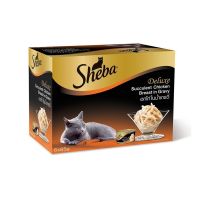 [6PCS] SHEBA Deluxe Multipack Cat Food Succulent Chicken Breast in Gravy ชีบา ดีลักซ์ รสอกไก่ในน้ำเกรวี่ 85g