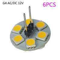 6ชิ้น G4 12โวลต์ LED เครื่องบิน LED คณะกรรมการแสง G4 AC12V โคมระย้าหลอดไฟ180องศาเปล่ง G4 12โวลต์ขาประเภท LED 12โวลต์คณะรัฐมนตรีกระจกหลอดไฟ