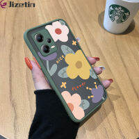 Jizetin Xiaomi Redmi โน๊ต12 5G เคสป้องกันกล้องคลุมทั้งหมดกันกระแทกรูปดอกไม้เคสนิ่มใส่โทรศัพท์ขอบลายดอกไม้สวยงาม5G Xiaomi Poco X5 5G