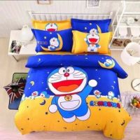 ?(Doraemon)ชุดผ้าปูที่นอนเกรดพรีเมียม พร้อมผ้านวม(ครบชุด)สินค้าพร้อมส่ง