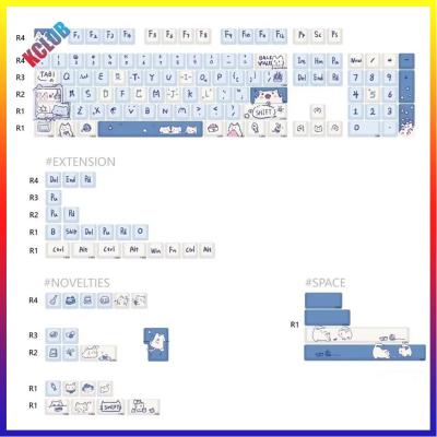 148Keys คีย์บอร์ดแบบกลไก Caps MDA ความสูง PBT ที่ครอบคีย์5ด้านสำหรับ61/64/68/78/84/87/96/98/104/108