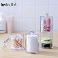 1 Pc Transparent Acrylic Cotton Swabs Stick Organizer/ Multifunctional Cosmetic Display Make Up Pads Storage Box