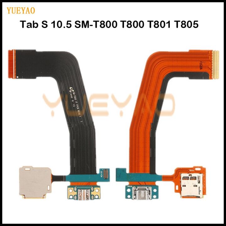 【✱2023 HOT✱】 anlei3 สำหรับ Sm-T800 Samsung Galaxy Tab S 10.5 T800 T805 T801แท่นชาร์จชาร์จไมโครยูเอสบีที่มีสายเคเบิลงอได้ขั้วต่อ Sd