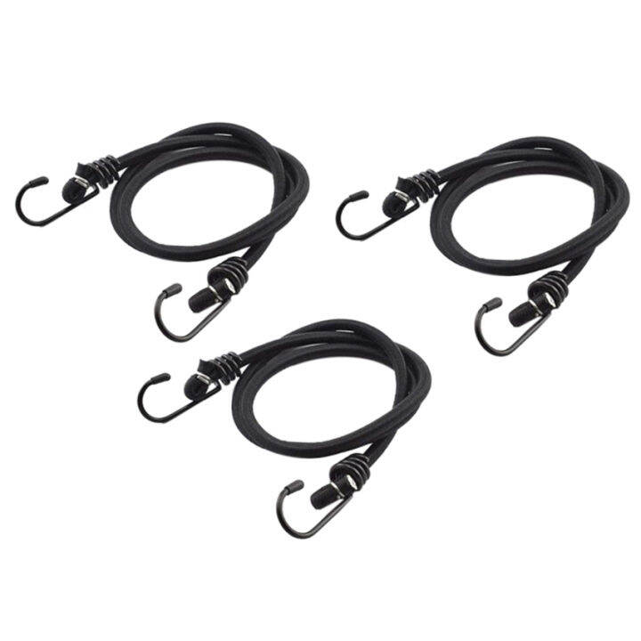 Elastic Bungee Cords, 3 Pcs 48inch Heavy Duty Bungee Strap with Hooks
