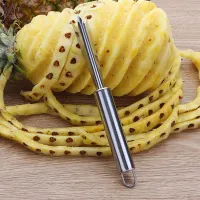 SHOOTHE Pineapple Pineapple Shovel Portable Fruit Tools Stainless Steel Pineapple Fork Non-slip Handle Pineapple Peeler 1 PC
