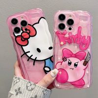 เคสมือถือลายการ์ตูน Hello Kitty Kirby เคสโทรศัพท์น่ารักสำหรับ iPhone 14ProMax 14Pro 14 14 14Plus เคสนิ่มสำหรับ iPhone 13ProMax 13Pro 13เคสโทรศัพท์เคสสำหรับ Apple 12ProMax 12Pro 12 11 Hello Kitty เคสห่อหุ้ม