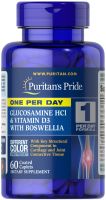 Puritans Pride One Per Day Glucosamine, Vitamin D3 &amp; Boswellia / 60 Caplets