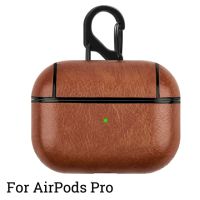 กระเป๋าหนังใส่ Sarung Lengan หูฟังแบบพกพาสำหรับ Apple AirPods 3 2เคสชาร์จสำหรับ AirPods Pro พร้อมตะขอ