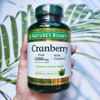สารสกัดแครนเบอร์รี่เข้มข้น Cranberry 4200 mg with Vitamin C 250 Rapid Release Softgels (Natures Bounty®)