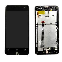 (PANG TECH)(PANG TECH) หน้าจอ LCD ของ OEM สำหรับ Asus Zenfone 5 / A501CG / A500CG Digitizer ประกอบเต็มตัวเครื่อง Frameหักเหสีดำ)