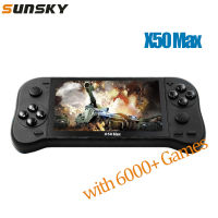 Sunsky คอนโซลเกมแบบพกพา X50สูงสุด5/1สำหรับผู้เล่นสองคนที่มีเกมมากกว่า6000เกม