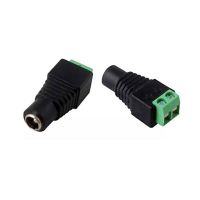 10Pcs/lot  5.5x2.1mm DC Power Female Plug Jack Adapter Connector Plug for CCTV Single Color LED Light  Wires Leads Adapters