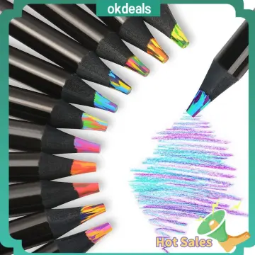4pcs/pack Colored Pencil Set 4 Color Concentric Rainbow Pencil