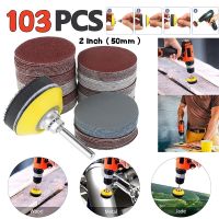 ❏◑♈ 103pcs 2 Sanding Discs Pad 80-3000 Grit Abrasive Polishing Pad Kit for Dremel Rotary Tool Angle Grinder Sandpapers Accessories