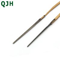 QJH 2pcs Leather needle sewing craft tool leather knitting needle double hole leather rope lace needle DIY sewing kit Knitting  Crochet