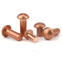 FREE SHIPPING! 100PCSLOT M2*3M2*4M2*5M2*6M2*8M2*10MM Round Head Solid Copper Rivets Fastener