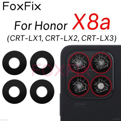 สำหรับ Honor X8a อะไหล่กระจกกล้องถ่ายรูปหลังด้านหลังพร้อมสติ๊กเกอร์กาว CRT-LX1 CRT-LX3 CRT-LX2