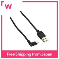 ELECOM microUSB cable L-shaped 2A output A-microB USB2.0 Black 1.2m TB-AMBXL2U12BK