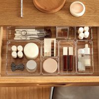 【hot】▬  Drawer Organizer Set Plastic Desk Dividers Trays Dresser Storage Bins Separation for Makeup and Jewelries