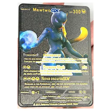 Anime Pokemon Metal Card Black Gold Collection English Card Pikachu Mewtwo  Charizard Vmax Gx GenⅠ Trainer Battle Cards Toys