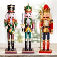 3ชิ้น/เซ็ต30ซม. คริสต์มาส Nutcracker ทาสีทหารไม้ Handmade Craft Drummer Puppet ตุ๊กตาเครื่องประดับคริสต์มาสตกแต่งบ้าน