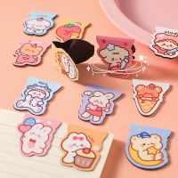 1pcs Cute Cartoon Bear Magnetic Bookmark Paper Clip Kawaii Rabbit Student Stationery Books Marker of Page School Office Supply