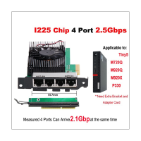 I225 Chips 4 Port 2.5G RJ45 Network Adapter PCIe X4 4 Port 100/1000M/2500Mbp Gigabit Ethernet Network Lan Card NIC