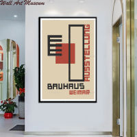 Nordic Abstracte Bauhaus Tentoonstelling โปสเตอร์ Bauhaus Kantoor โปสเตอร์ภาพพิมพ์ Hd Muur Art Canvas Childerij Foto Voor Woonkamer 1ชิ้นกรอบภายในหรือไร้กรอบ (การปรับแต่งผ้าใบวาดภาพและกรอบ)