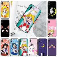 YU184 Sailor Moon Black อ่อนนุ่ม เคสโทรศัพท์ หรับ Realme C33 C12 C21 XT C25Y C17 C1 C21Y X2 C11 V11S C20 C20A C3 C15 C30 C2 C25S V11 C31 Pro ปก