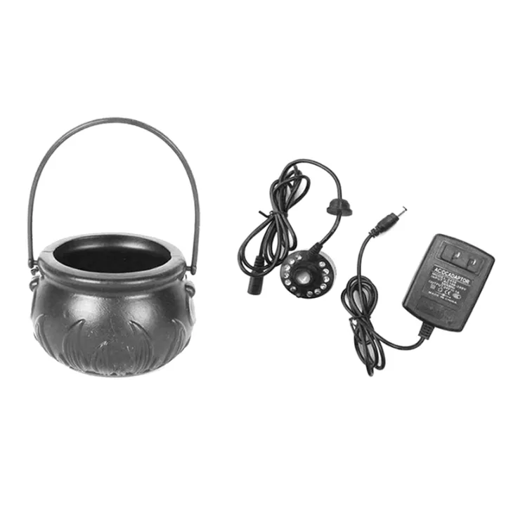 Halloween Witch Pot Smoke Machine Mist Fogger Water Fountain Fog