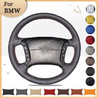 Custom Car Steering Braid Wheel Cover for BMW E36 1995-2000 E46 1998-2004 E39 1995-2003 X3 E83 X5 E53 2000-2006 Auto interior Steering Wheels Accessor