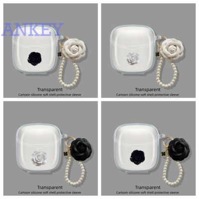 Suitable for for JBL Tune Flex / 225TWS / T220 Transparent Cover camellia T225 220TWS 225 220 Earphone Silicone Case Earbuds Soft Protective Headphone Headset Skin