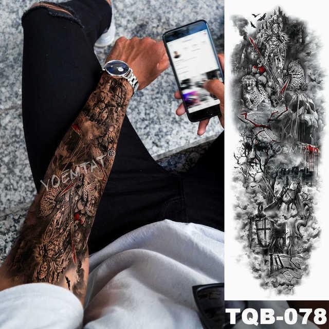 large-arm-sleeve-tattoo-hourglass-diamond-waterproof-temporary-fake-tatoo-sticker-skull-halo-poker-mask-men-women-full-tatto