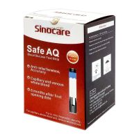 แผ่นตรวจระดับน้ำตาล Sinocare Safe AQ สำหรับเครื่อง Sinocare Safe AQ Smart (1กล่อง 25ชิ้น)
