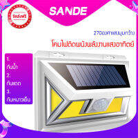 SANDE  ไฟพลังงานแสงอาทิตย์ด้านนอกสวนดอกไม้ไฟใช้ในบ้านมนุษย์ใหม่ในชนบทโคมไฟถนนกันน้ำไฟผนังไฟนอกบ้าน