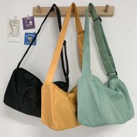 Korean Canvas Crossbody Bag for Women 2023 Nylon Waterproof Female Handbags Girl Student Shoulder Messenger Book Bag Satchels Cross Body Shoulder Bags