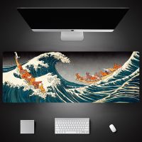 [700x300][Ukiyo-e] Mouse pad oversized thickened seam anti-skid home office computer desk mat Chinese style