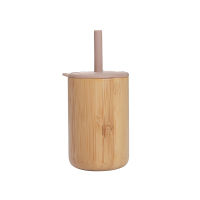 Bite Bites 1PCS Baby Feeding Cup Silicone Drink Cat Sippy Cup Bamboo Wood Children Sippy Cup Lid Solid Drinker With Handle