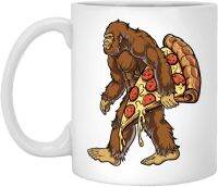 Bigfoot Pizza Sasquatch แก้วกาแฟ15Oz สำหรับคนรักอาหารแก้วกาแฟ