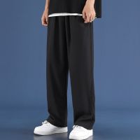 【CC】∈¤  Men Silk Sweatpants Drawstring Streetwear Jogger Trousers Y2k Sport Gym Oversized Baggy Wide Leg Pants 8XL