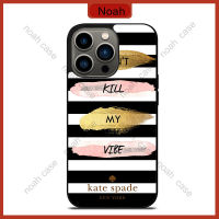 Kate Spade Dont Kill My Vibe Phone Case for iPhone 14 Pro Max / iPhone 13 Pro Max / iPhone 12 Pro Max / Samsung Galaxy Note 20 / S23 Ultra Anti-fall Protective Case Cover 395