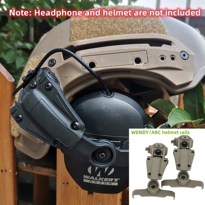 ✒ Tactical Headset Bracket Wendy Helmet ARC Rail Adapter for Walker 39;s  Razor Slim Electronic Hearing Protection Shooting Headset