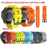 สายนาฬิกาข้อมือสปอร์ตซิลิโคน26 20 22มม. สายรัดข้อมือสำหรับ Garmin Fenix 6X 6 6S Pro 5X 5 5S 7X 7 7S 3HR ใส่ได้ง่ายสร้อยข้อมือแบบปลดเร็ว