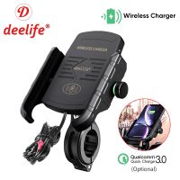 Deelife Mobile Phone Holder Motorcycle Smartphone Support For Moto Motor Motorbike Handlebar Mount Stand With Wireless Charger