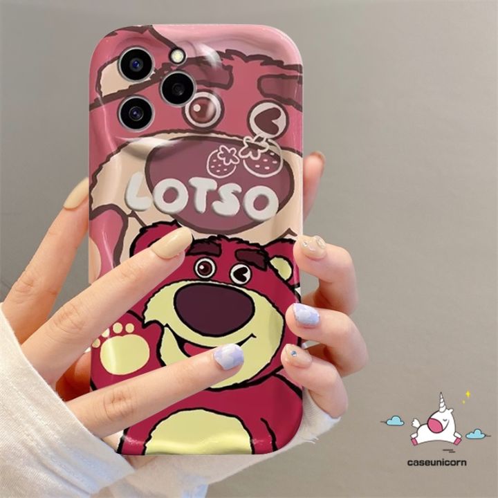 เคสการ์ตูนน่ารักลายสตรอเบอร์รี่หมี-lotso-สำหรับ-realme-9i-6i-5-5i-5s-7i-c15-c55-c53-c25s-c12-c35-c31-c2-c33-c20a-c17-c25-c25y-ขอบโค้งมน