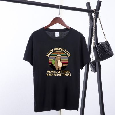 Sloth Hiking Team Printed T-Shirts Summer Cotton Graphic T-Shirts Loose Stylish Clothing Anime In Gildan