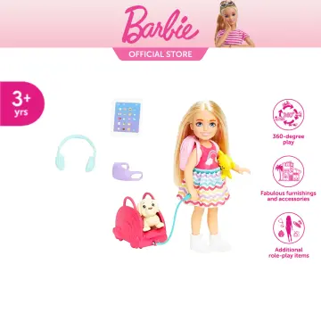 Buy Barbie Toys, Chelsea Doll and Accessories, Travel Set with Puppy