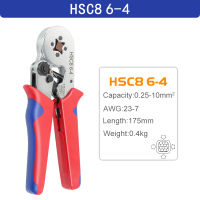 YEFYM Pliers Crimp tools HSC8 6-4 0.25mm²-10mm² for Pintube type terminal and 1200pcsbox ferrule Terminals black tool kit